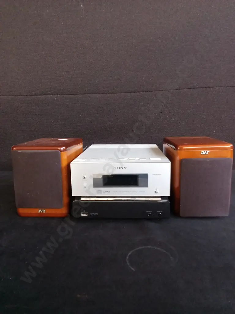 SONY CMT-BZ1 MICRO HI-FI COMPONENT SYSTEM WITH 2 JVC SPEAKERS H15CM WORKING Image 1++
