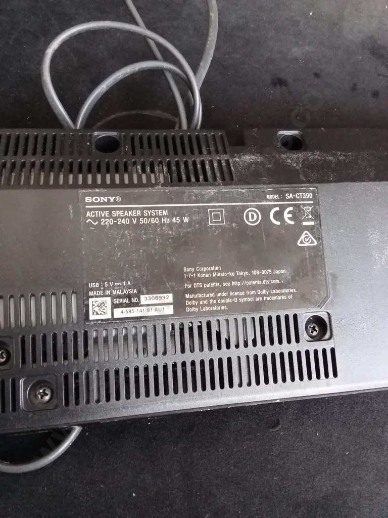 SONY SOUNDBAR ACTIVE SISTER SYSTEM HT-CT390 UNTESTED Image 1++