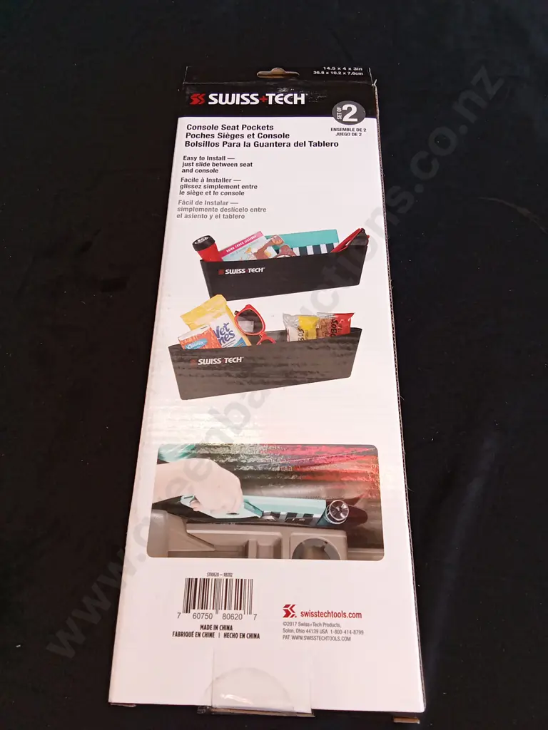 2 BRAND NEW SWISS TECH CONSOLE SEAT POCKETS Image 1++