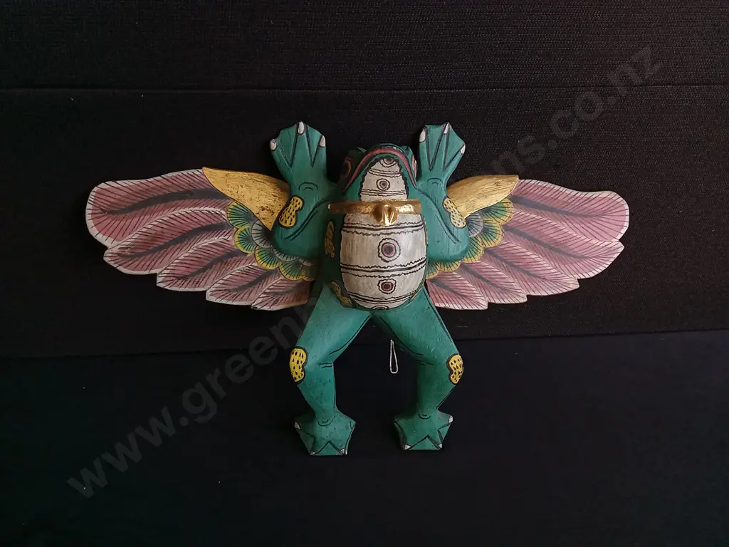 WOODEN FROG DECOR, W 48 CM Image 1++