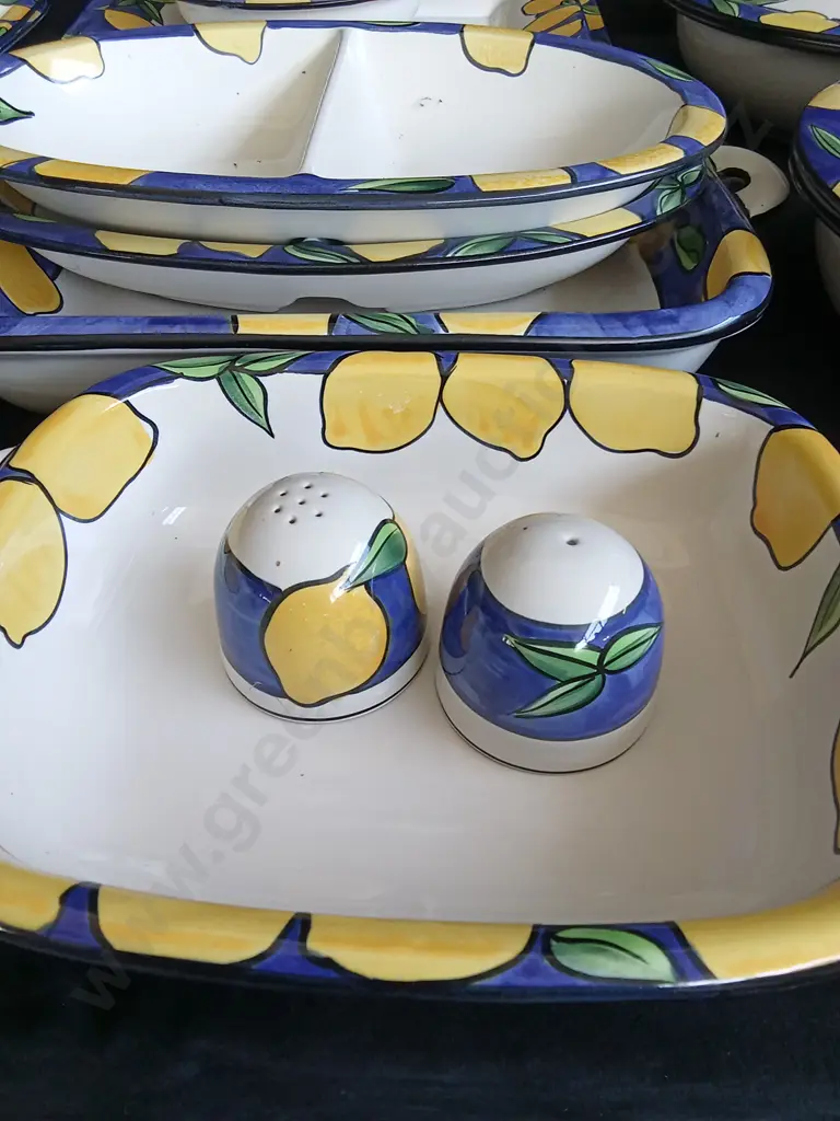 19 PIECE TEMUKA POTTERY DINNER AND SERVING SET Image 1++