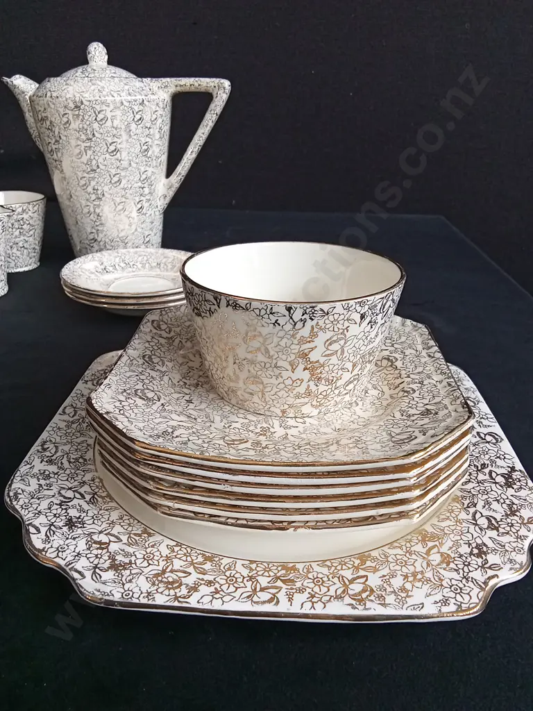 16 PIECE 1930'S THOMAS FORESTER & SONS TEA SET Image 1++
