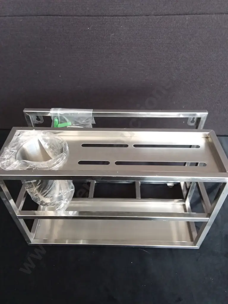 STAINLESS STEEL ORGANISER L32CM H21CM D16CM Image 1++