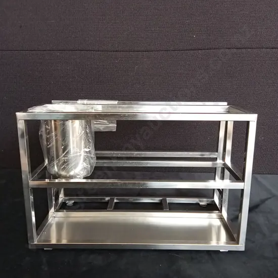 STAINLESS STEEL ORGANISER L32CM H21CM D16CM