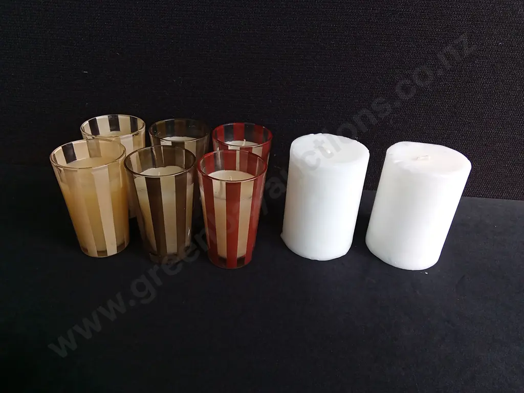8 PIECES CANDLES, TALLEST H 10 CM Image 1++