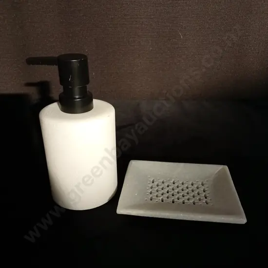 2 PIECE MARBLE BATHROOM SET