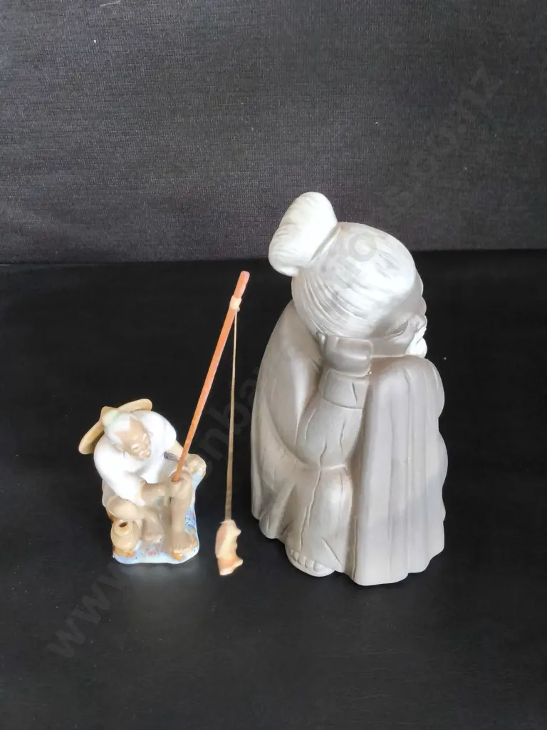 2 CHINESE FIGURINES TALLEST H15CM Image 1++