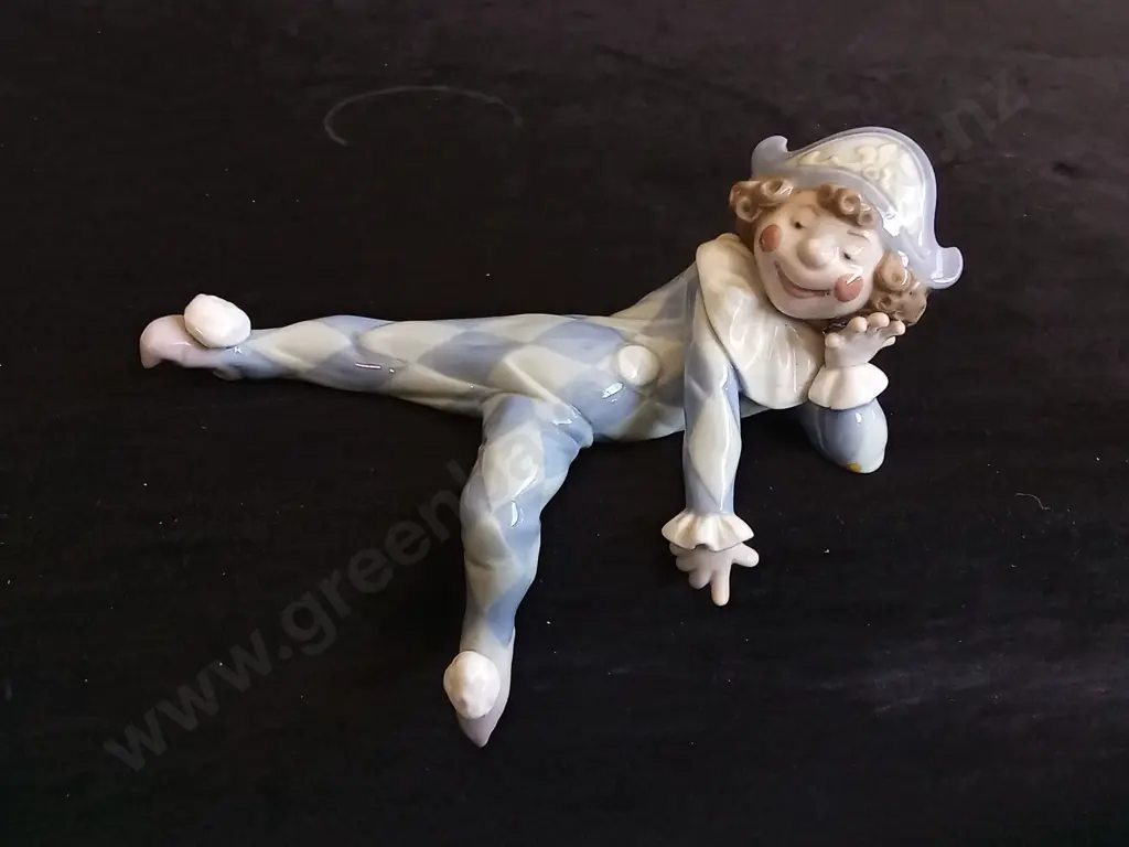 LLADRO "NEGLECTED HARLEQUIN" CLOWN FIGURE, MODEL NUMBER 1503, W 18.5 CM Image 1++