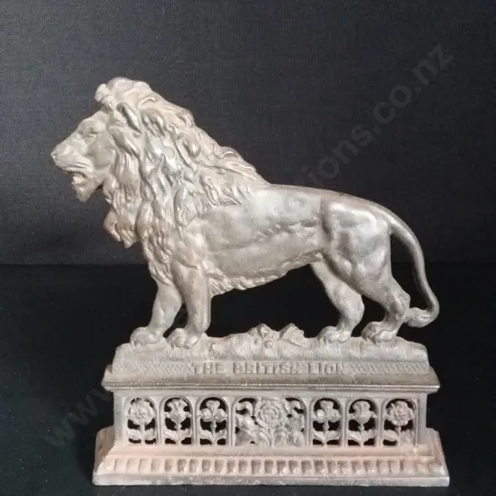 VINTAGE BRASS BRITISH LION H22.5CM