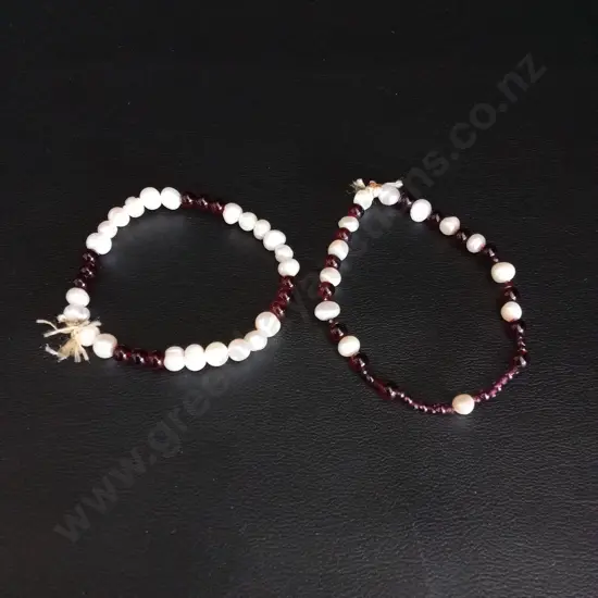 2 FRESHWATER PEARL BRACELETS