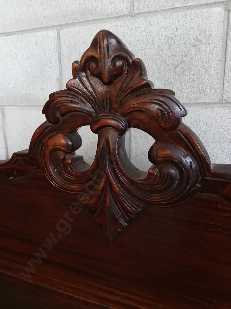VICTORIAN STYLE SOLID TIMBER CHIFFONIER, H 155CM X L 120CM X D 49CM Image 1++