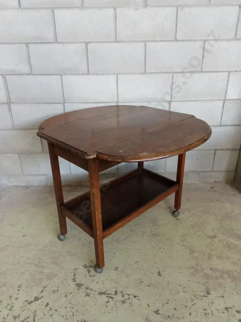 DROPSIDE TEA TROLLEY, H 72CM X W 81CM X D 93CM Image 1++