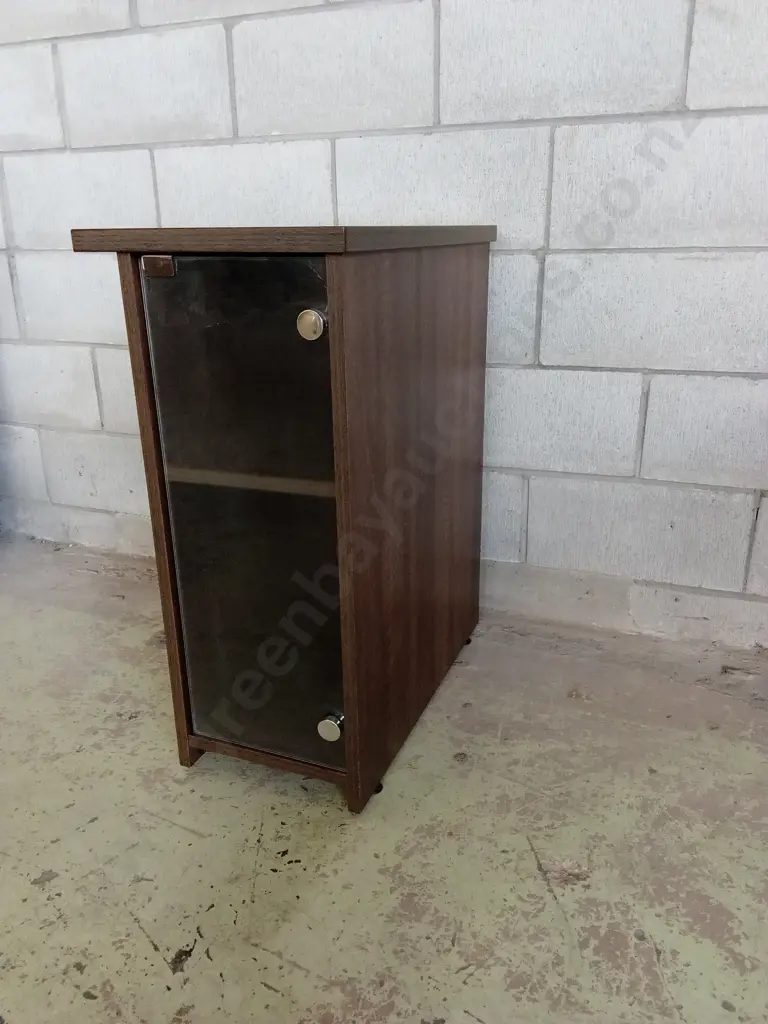 SIDE CABINET WITH FROSTED GLASS DOOR, H 75CM X W 35CM X D 60CM Image 1++