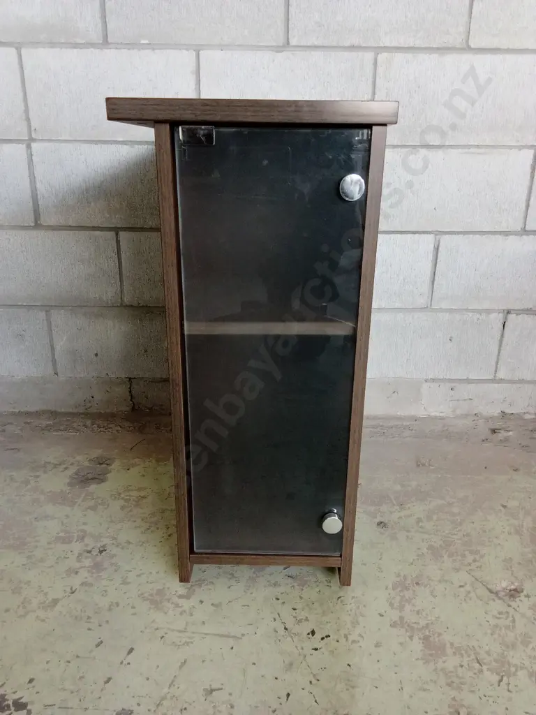 SIDE CABINET WITH FROSTED GLASS DOOR, H 75CM X W 35CM X D 60CM Image 1++