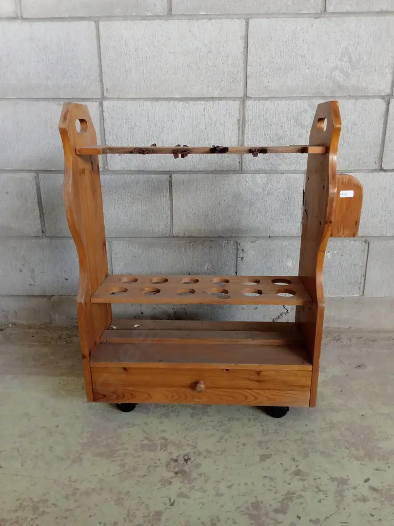 WOODEN FISHING ROD HOLDER L56CM H68CM Image 1++