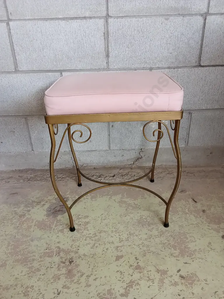 MID CENTURY VANITY STOOL, H 53CM Image 1++