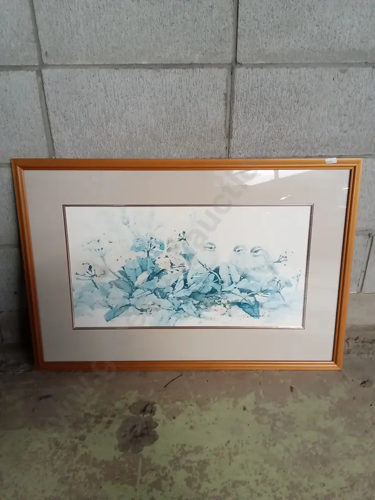 FRAMED BIRD ARTWORK L79CM H54CM Image 1++