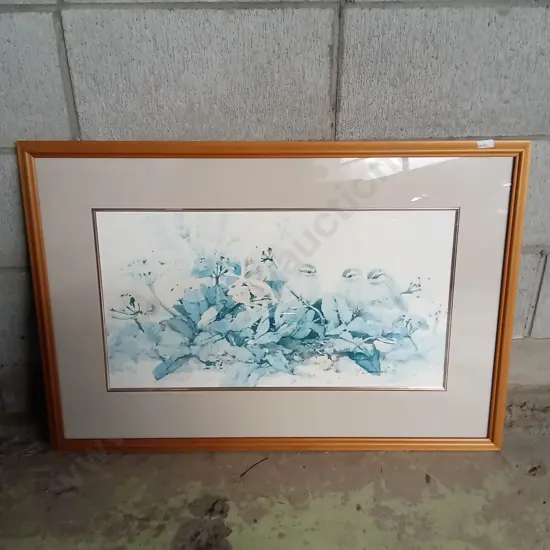 FRAMED BIRD ARTWORK L79CM H54CM