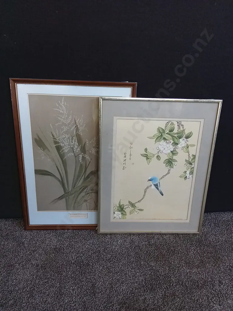 PAIR OF VINTAGE FRAMED ARTWORKS/PRINTS, TALLEST H 59 CM Image 1++