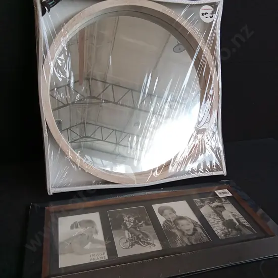 BRAND NEW MIRROR AND PICTURE FRAME, TALLEST H 52 CM
