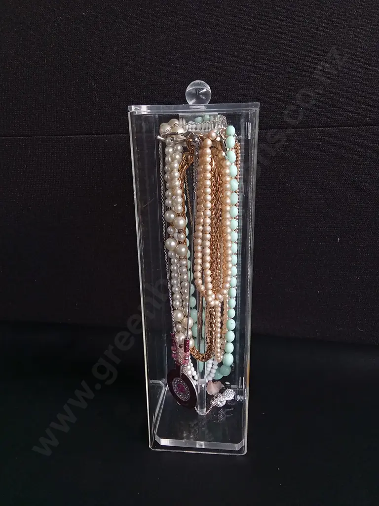 NECKLACE HOLDER AND MIX OF NECKLACES Image 1++