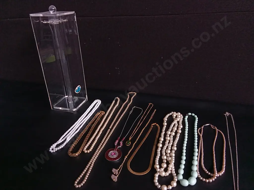NECKLACE HOLDER AND MIX OF NECKLACES Image 1++
