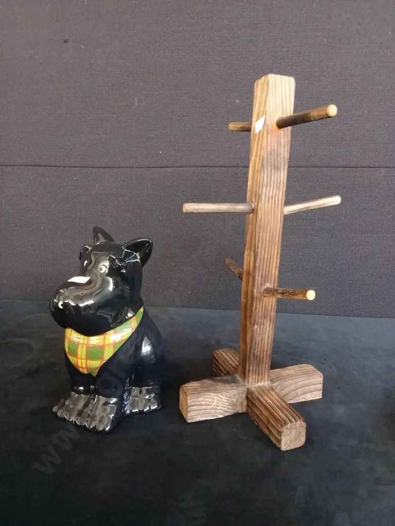 DOG COOKIE JAR H22CM AND MUG HOLDER H42CM Image 1++