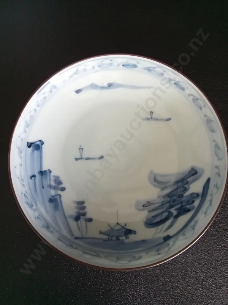 10 JAPANESE ARITA WARE PORCELAIN BOWLS DIA 14CM Image 1++