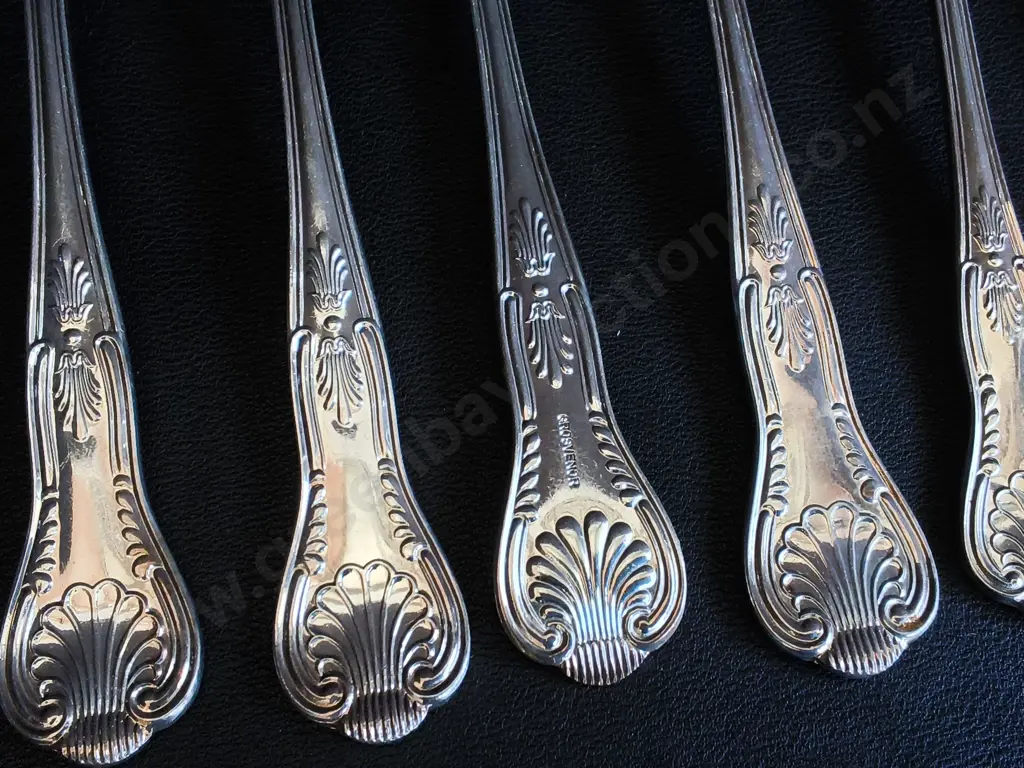 VINTAGE MYTTON RODD/ GROSVENOR SILVERPLATE FLATWARE CUTLERY SET, 44 PIECES Image 1++