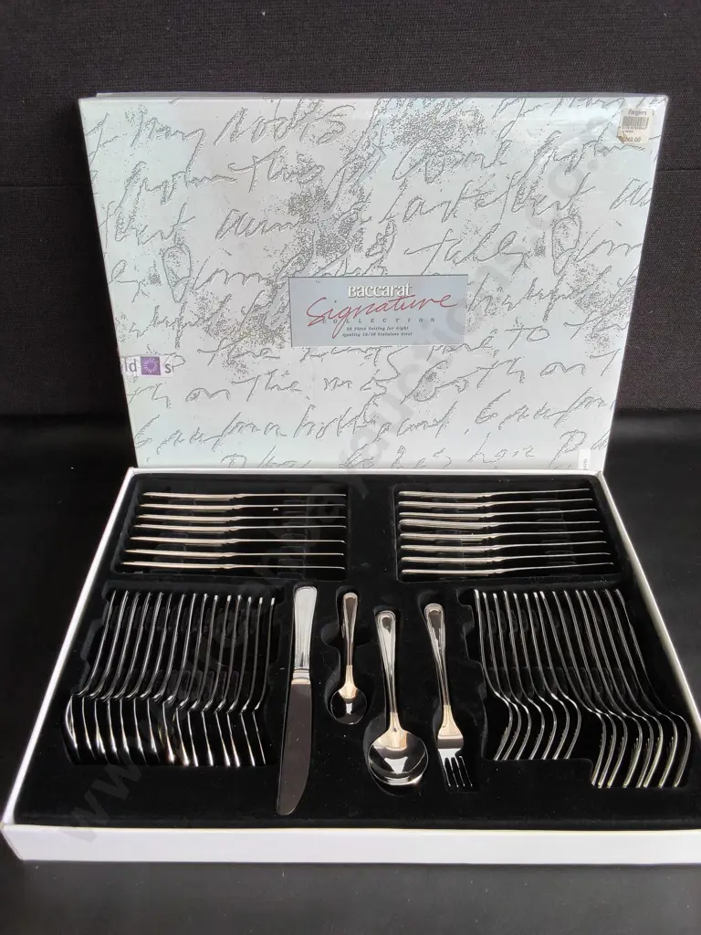 BACCARAT SIGNATURE COLLECTION CUTLERY SET, 56 PIECES, STAINLESS STEEL Image 1++