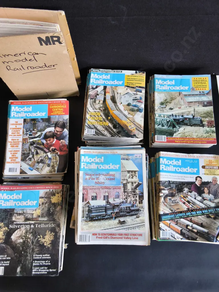 COLLECTION OF VINTAGE 1980'S MODEL RAILROADER MAGAZINES Image 1++