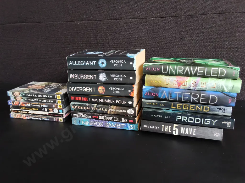 YOUNG ADULT BOOKS AND DVDS, 19 PIECES Image 1++