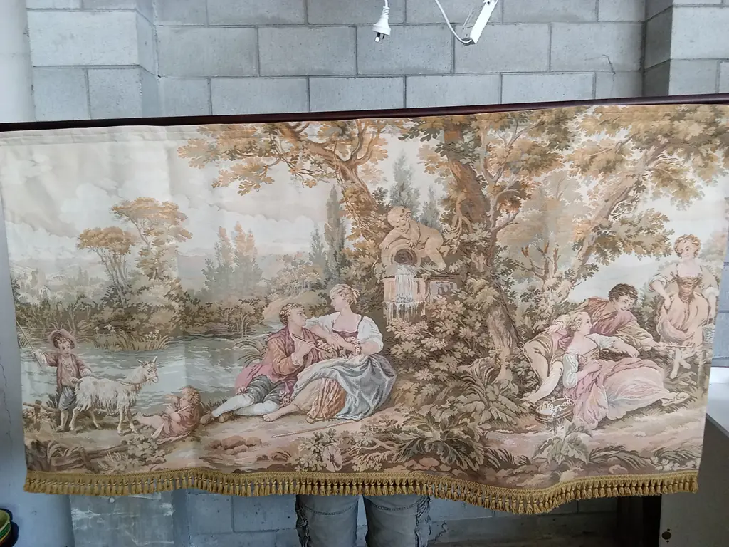 VINTAGE FRENCH-STYLE TAPESTRY, 200CM X 106CM Image 1++