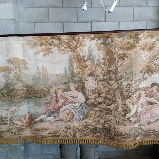 VINTAGE FRENCH-STYLE TAPESTRY, 200CM X 106CM