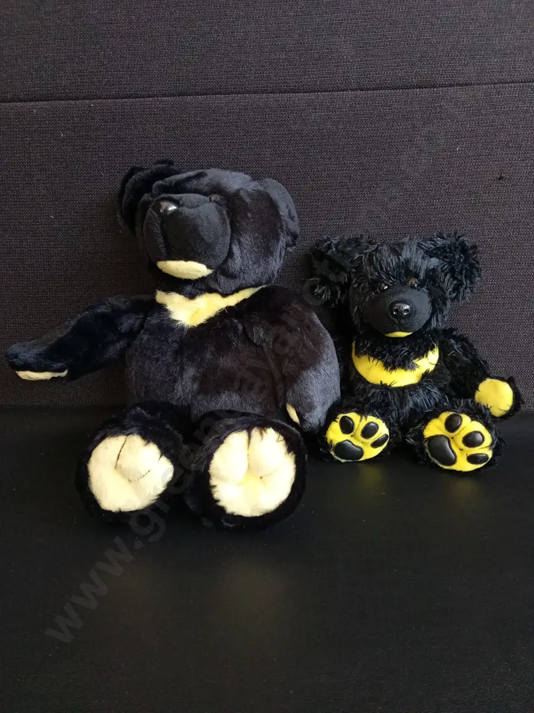 PAIR OF ANIMALS ASIA SUN BEAR PLUSH BEARS, TALLEST H 36 CM Image 1++