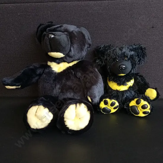 PAIR OF ANIMALS ASIA SUN BEAR PLUSH BEARS, TALLEST H 36 CM
