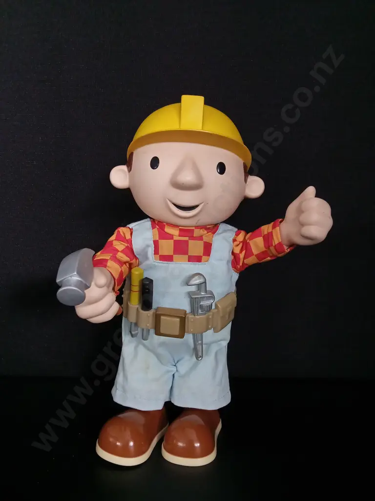VINTAGE BOB THE BUILDER "YOU'RE A BUILDER! DANCING BOB" ELECTRONIC FIGURE H33CM Image 1++