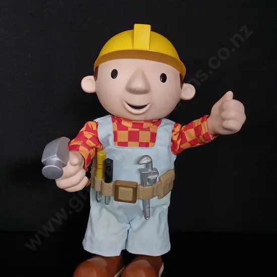 VINTAGE BOB THE BUILDER "YOU'RE A BUILDER! DANCING BOB" ELECTRONIC FIGURE H33CM