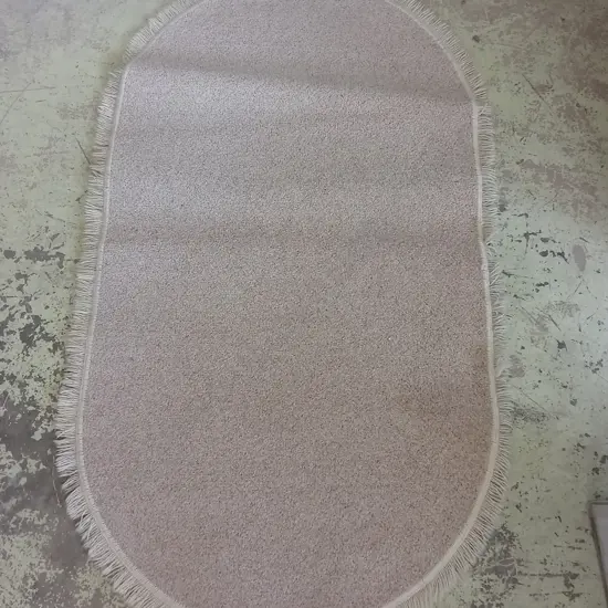 OVAL LIGHT PINK RUG, 190CM X 112CM