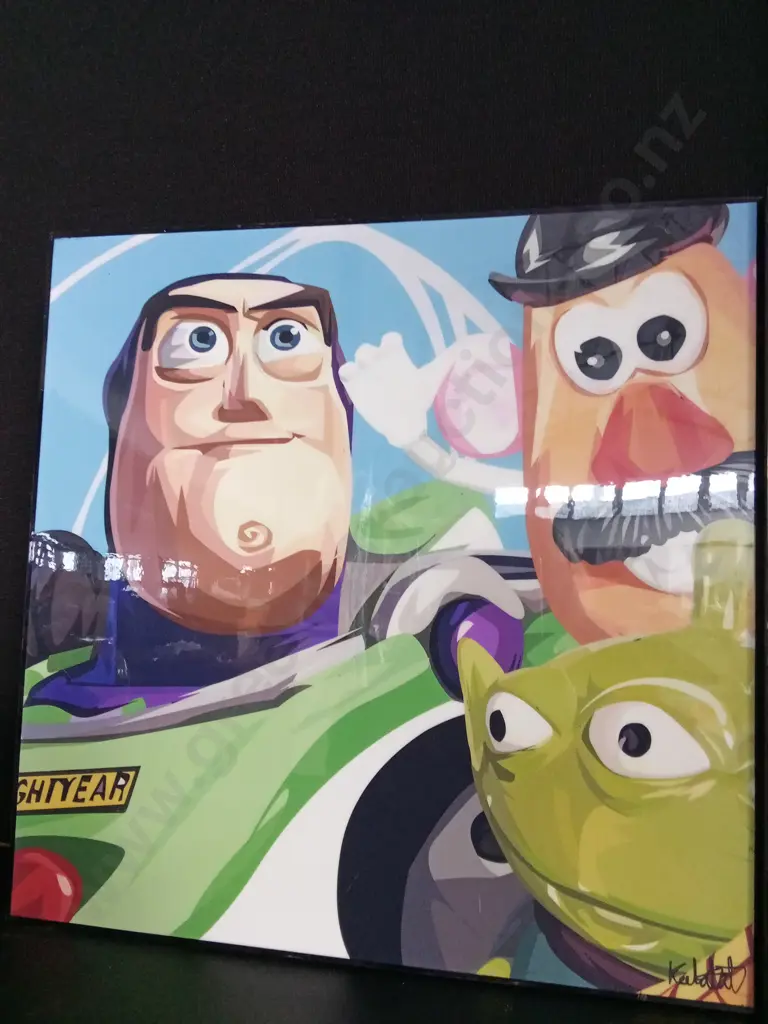 2 PIECE FRAMED TOY STORY ARTWORK EACH 51CM X 51CM Image 1++