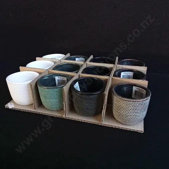 12 MINI PLANT POTS H 6.5CM