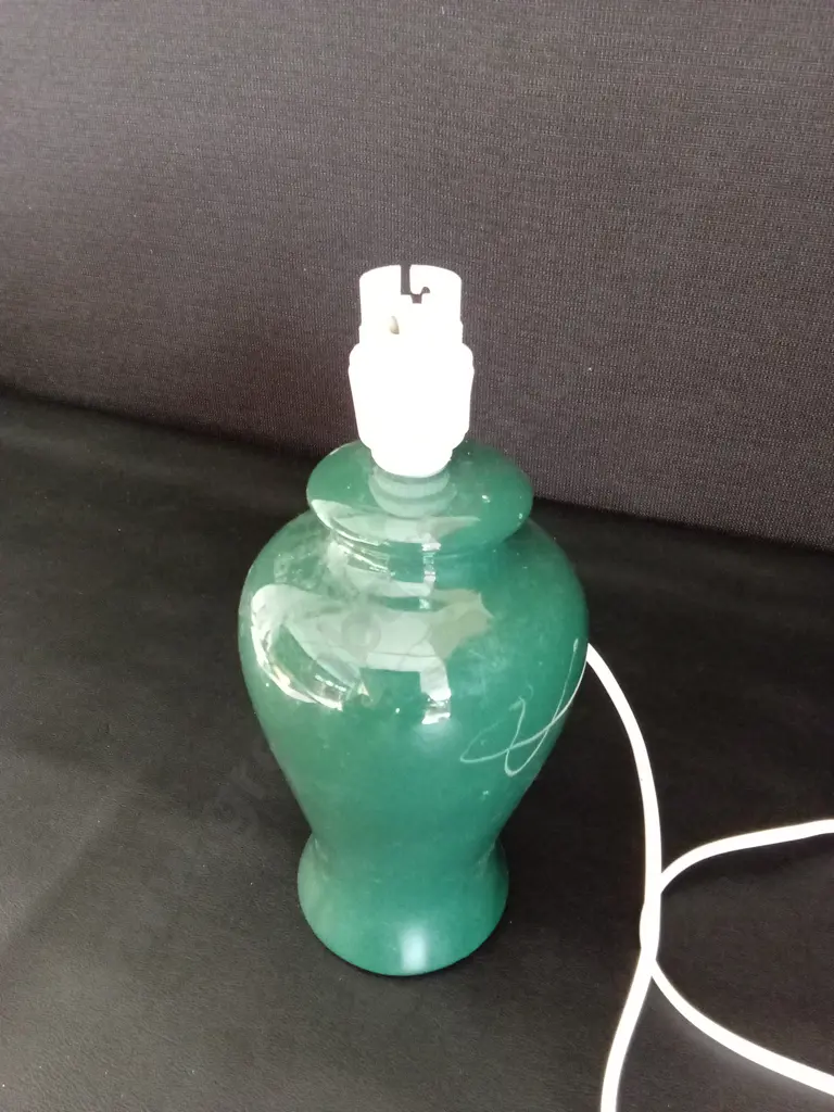 GREEN CERAMIC LAMP H24CM WORKING Image 1++