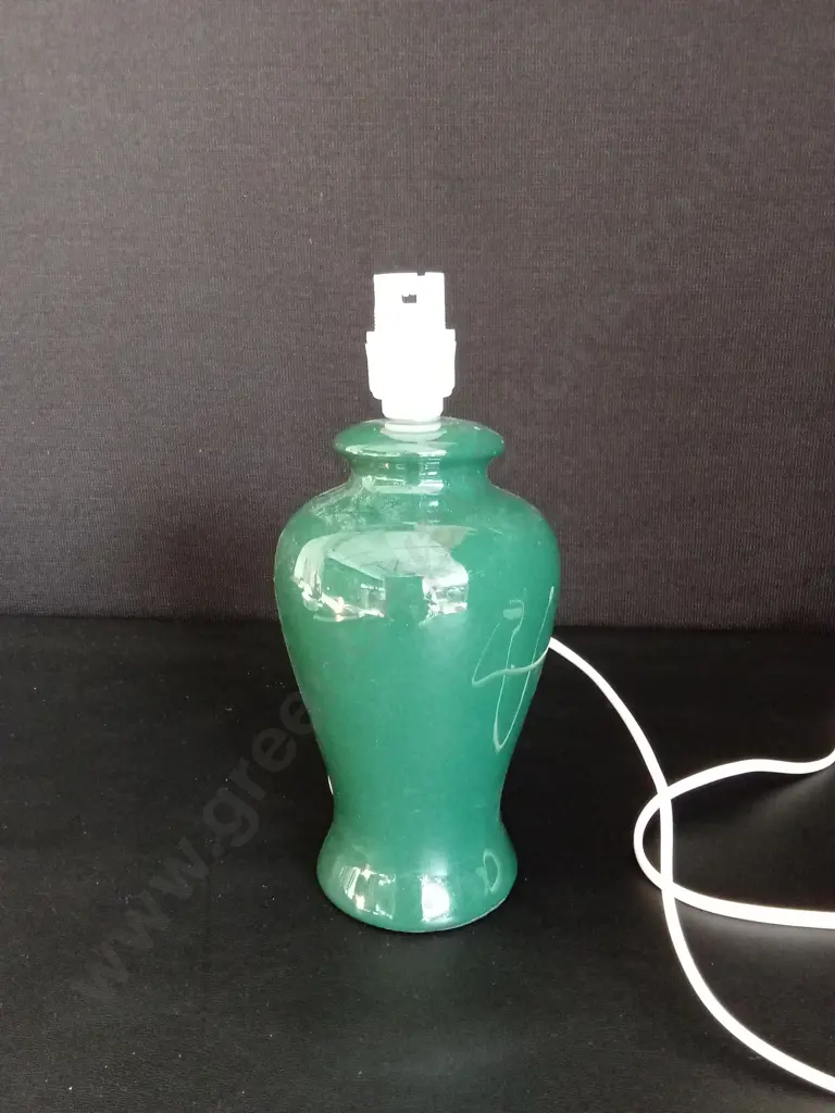 GREEN CERAMIC LAMP H24CM WORKING Image 1++