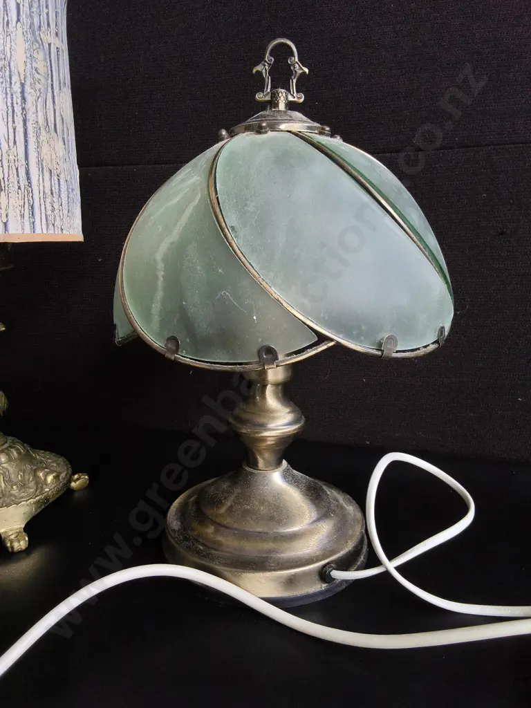PAIR OF VINTAGE BRASS TABLE LAMPS, TALLEST H 41 CM Image 1++