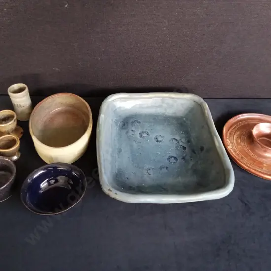 MIX OF POTTERY, WIDEST W 36 CM