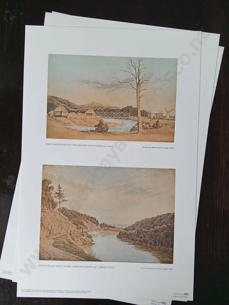 3 VINTAGE PRINTS BY WILLIAM MEIN SMITH, THE ALEXANDER TURNBULL LIBRARY PRINTS 1972 Image 1++