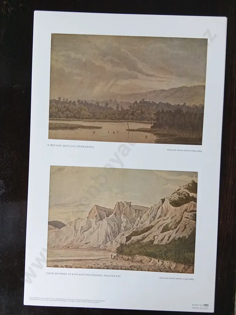 3 VINTAGE PRINTS BY WILLIAM MEIN SMITH, THE ALEXANDER TURNBULL LIBRARY PRINTS 1972 Image 1++