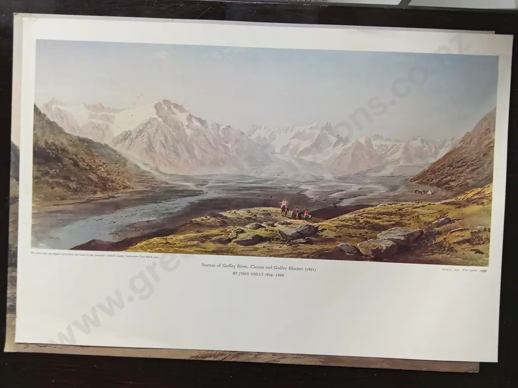 3 VINTAGE PRINTS BY JOHN GULLY, THE ALEXANDER TURNBULL LIBRARY PRINTS 1974 Image 1++