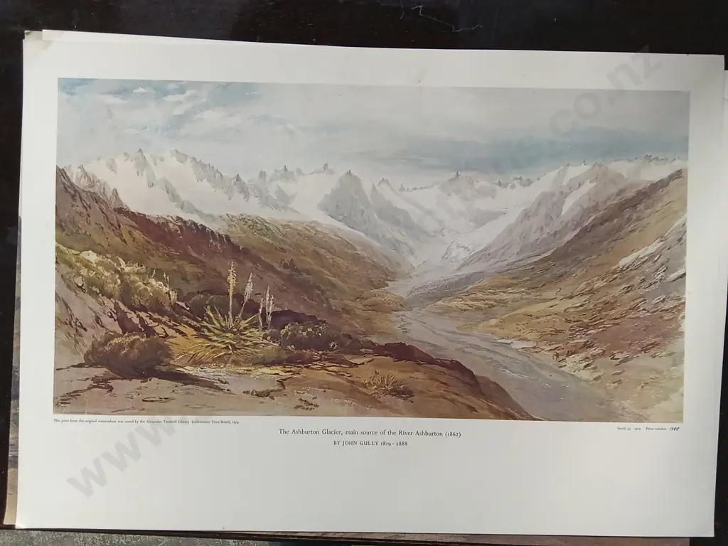 3 VINTAGE PRINTS BY JOHN GULLY, THE ALEXANDER TURNBULL LIBRARY PRINTS 1974 Image 1++
