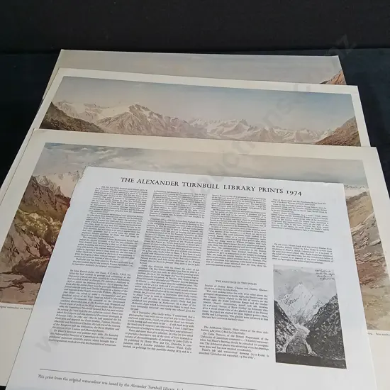 3 VINTAGE PRINTS BY JOHN GULLY, THE ALEXANDER TURNBULL LIBRARY PRINTS 1974